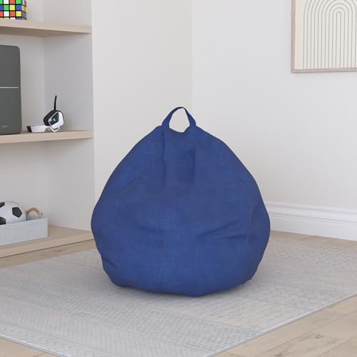 YuppieLife Stuffed Animal Storage Bean Bag Cover, 27" Canvas Toy Organizer - Image 2