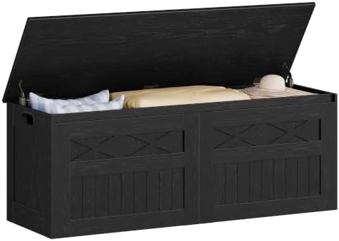 Hzuaneri 47 inches Rustic Storage Chest and Bench | 59 Gal | 330lb Seat by Hzuaneri