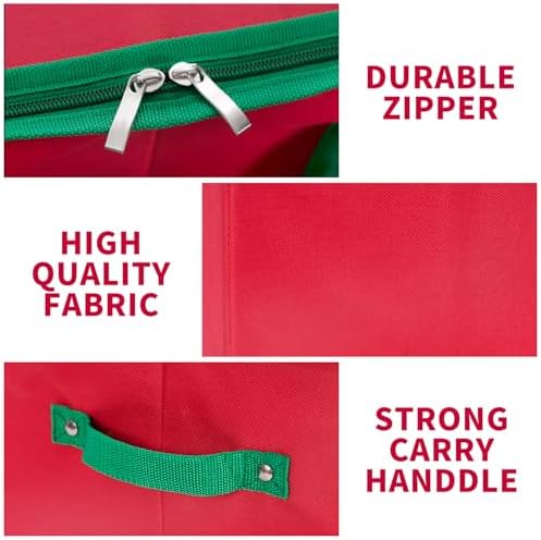 Christmas Ornament Storage Box With 8 Removable Trays for 128 Ball,RED - Image 7