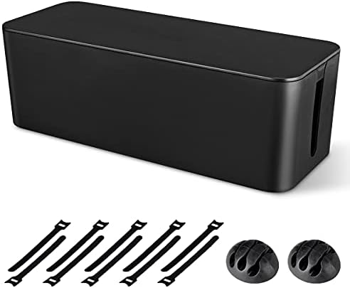 Cable Management Box, Large Cord Organizer Box to Hide Power Strip by Naeety