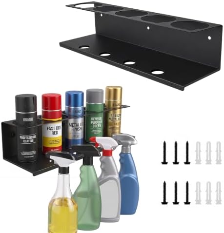 2Pcs Wall-Mounted Aerosol Spray Can Holder for Garage and Workspace by MARNNOU