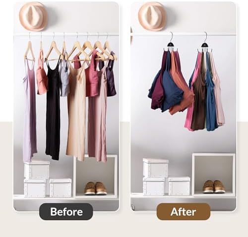 ZEDODIER 2 Pack Tank Top Hanger, Bra Organizer for Closet, Holds 48 Bras - Image 2