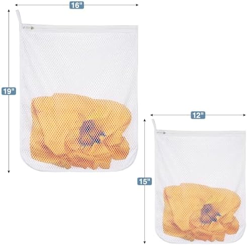 Honeycomb Mesh Laundry Bags 4 Pack (2L+2M), Durable Washing Bags with Auto-Lock Zippers, Heavy Duty Mesh Wash Bags for Delicates, Lingerie, Bra, Sock, Travel Storage Organizer - Image 5