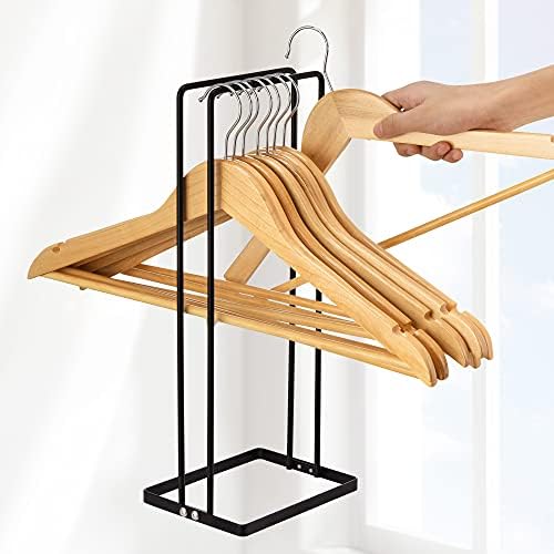 EASTTOWEST Hanger Organizer Stacker for Closet Laundry Room,Holds up 110 Wire Hanger,Black Carbon Steel Clothes Hanger Storage Rack Holder for Adult or Child - Image 5