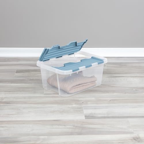 Sterilite Hinged Lid Storage Box Plastic Container, 20 Quart, 18-Pack - Image 4