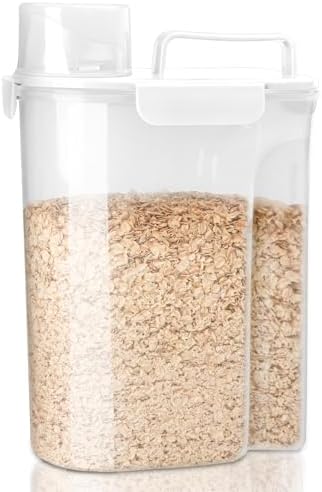 Komzon Rice Container, Airtight Rice Storage Container 10lb, Cereal Containers Storage, BPA Free Food Dispenser with Pouring Spout Handle for Flour Pasta Grain, Pet Dog Cat Bird Food Storage Container by Komzon