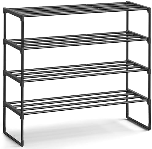 SONGMICS Shoe Rack, 4-Tier Shoe Organizer, Metal Storage Shelf by SONGMICSbySONGMICSHOME