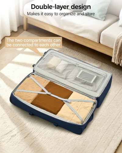 Hanke 35 Inch Extra Large Expandable Rolling Duffle Bag with 2 Wheels - Image 5