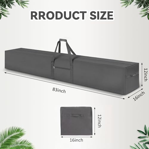 1 Pcs 83 x 16 x 12 Inch, 260 L Large Storage Duffle Bag Gray - Image 2