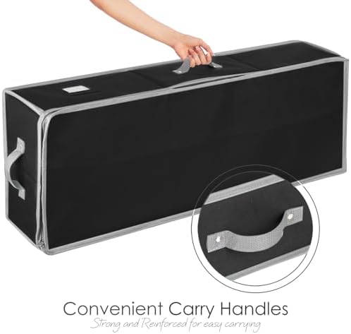 Hearth & Harbor Wrapping Paper Storage Container - Christmas Storage Bag with Interior Pockets - Gift Wrapping Organizer Storage Fits Up to 22 Rolls of 40" - Tear Proof Wrapping Paper Organizer - Image 3