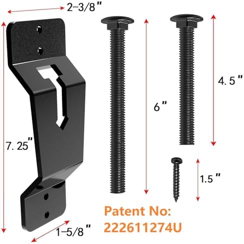 Wall Mount Spare Tire Carrier Mount for Trailer Spare Tire Mount for Utility Trailer Enclosed Trailer Accessories Spare Tire Holder, Wheel Bracket Rack for Enclosed Trailer(Black) - Image 2