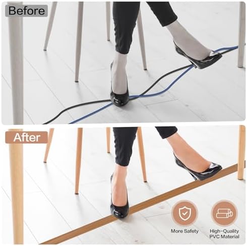LSGCQ Floor Cord Cover Self Adhesive Cord Hider Floor Cable Management - Image 5