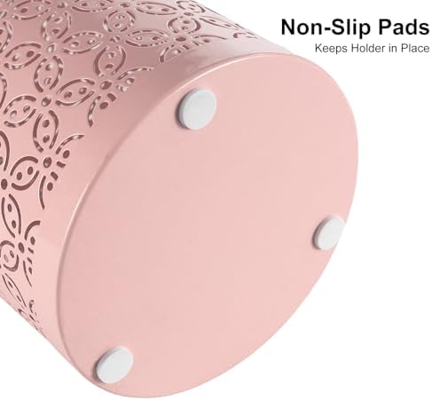 Metal Round Umbrella Stand,Free Standing Umbrella Holder Bin, Canes Walking Sticks Holder for Entryway, Home, Office,Pink - Image 5