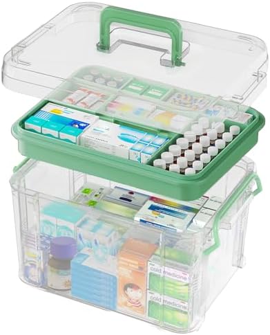 15QT Medicine Storage Box - Portable Medicine Cabinet Organizer with Handle by ANYPROLUS