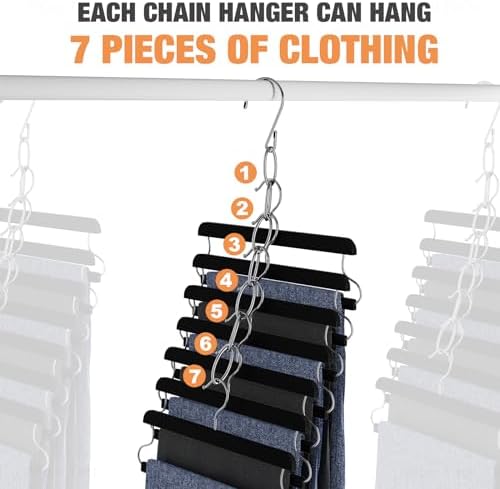 NiHome Space Saving Hangers 20-Pack, Metal Closet Organizer with Safety Cap - Image 6