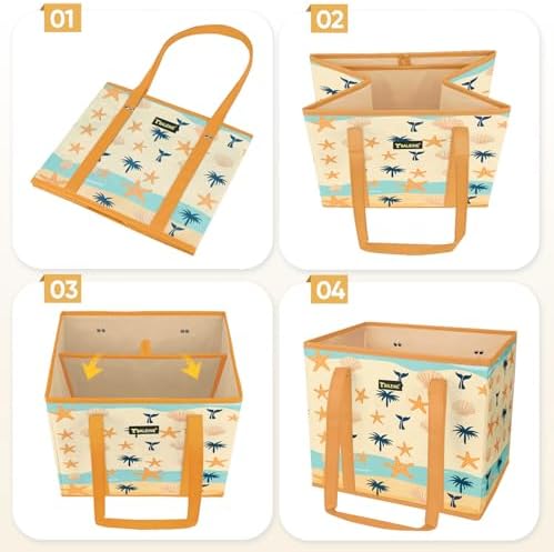 BALEINE 3PK Reusable Grocery Bags, Heavy Duty Shopping Tote Bag - Image 7