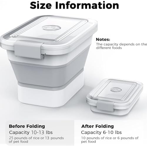 10-13Lbs Airtight Dog Food Storage Container,Collapsible Dog Food Container - Image 2