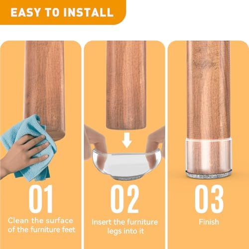 16 Pcs Silicone Furniture Pads for Hardwood Floors.(Fit: 1.2-1.6",Clear). - Image 4