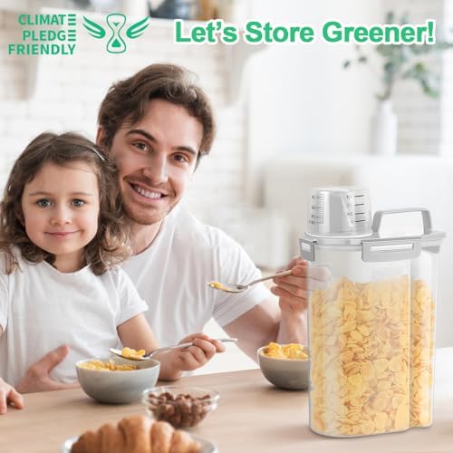 TBMax Rice Container 2 Pack 5 Lbs, Small Pet Dog Cat Food Container Dispenser, Kitchen Cereal Storage Container with Cup, Perfect for Daily Use, Travel, and Portion Control - Image 3