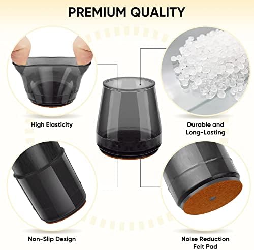 BALEINE 32PCS Silicone Chair Leg Floor Protectors for Hardwood Floors - Image 2