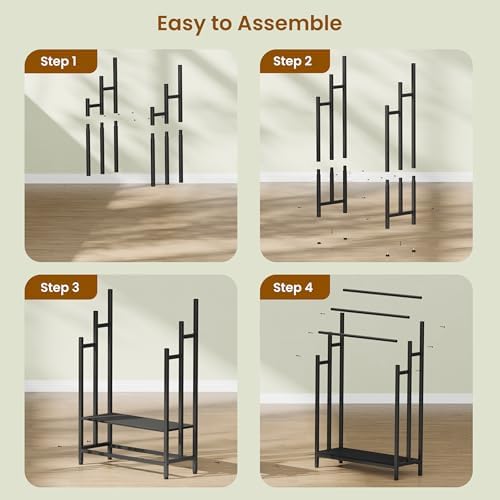 46" Extra Large Freestanding Towel Rack Stand for Bathroom, 3 Tier - Image 6