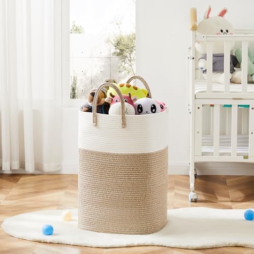 Artfeel Laundry Basket,Woven Cotton Rope Laundry Hamper,60L Versatile Storage for Dirty Clothes,Baby Toys,and Blankets in Bathroom, Nursery,and Living Room - Image 6