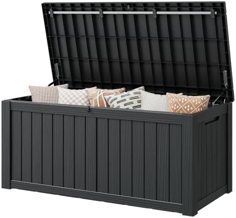 Outdoor Storage Box Waterproof, 160 Gallon Deck Box For Patio Storage by WTFGO