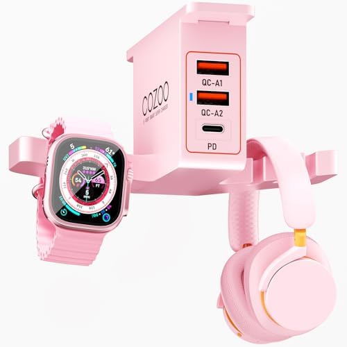 cozoo Desk Headphone Holder Hook Headset Watch Cable Bag Storage Pink by COZOO