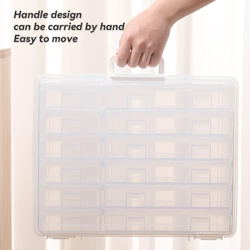Plastic Storage Box Storage Boxes & Organizers (6 Medium+ 6 Small-Clear) - Image 5