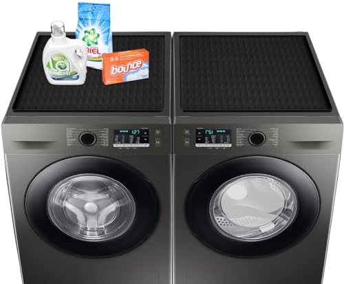 2 Pack Washer and Dryer Covers for the Top, 23.6'' x 19.7'' Silicone Rubber Mat for Laudry Machine & Dryer,Non-slip Heavy Duty Waterproof Washable Top Protector Mat Pad for Laundry & Kitchen by Garolue