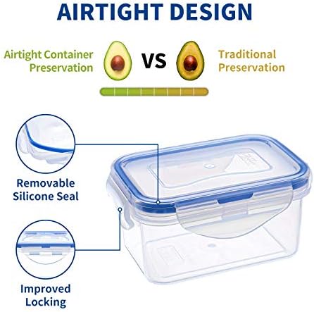 KIGI Small Food Storage Containers, BPA-Free Plastic, 4 Pack (0.75 Cup) - Image 4