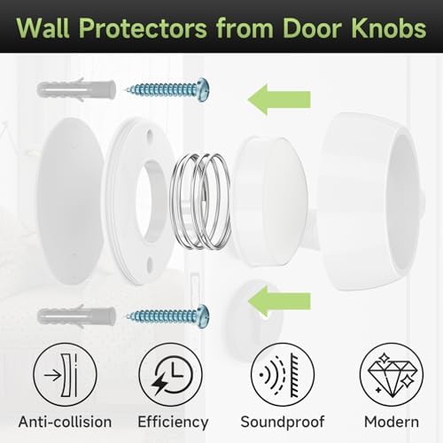 15PCS Door Stopper Wall Protector, Door Stoppers for Wall White - Image 4
