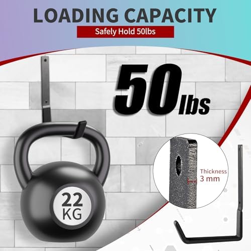 Heavy Duty Steel Garage Hooks, Garage Storage Utility Hooks, Garden Tool Organizer, Steel Wall Mount Hooks, (6, Large) - Image 5