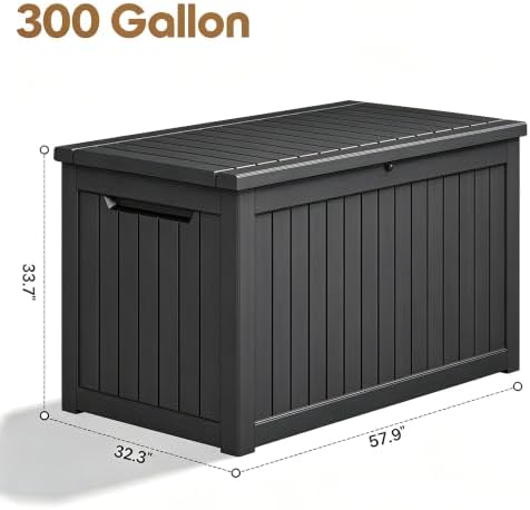 Outdoor Storage Box Waterproof, 300 Gallon Deck Box for Patio Storage - Image 2