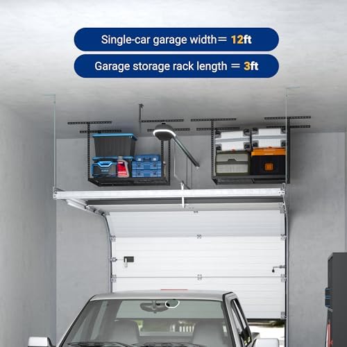 FLEXIMOUNTS 2x3ft Overhead Garage Storage Rack, Black - Image 6