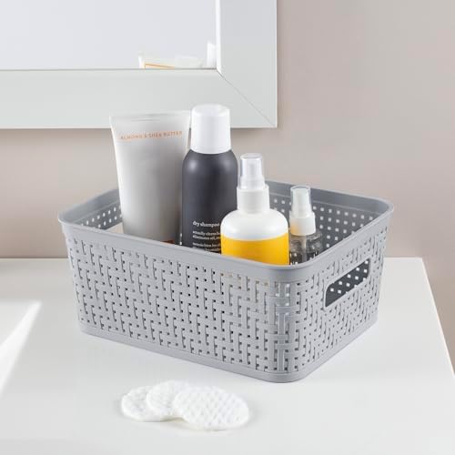 Sterilite Small Stacking Baskets w/ Handles for Bathroom & Pantry, 16-Pack - Image 5