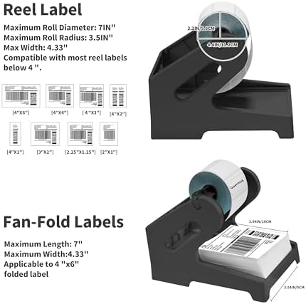 Guermok Thermal Shipping Label Holder for Rolls & Fan-Fold Fragile Stickers - Image 3