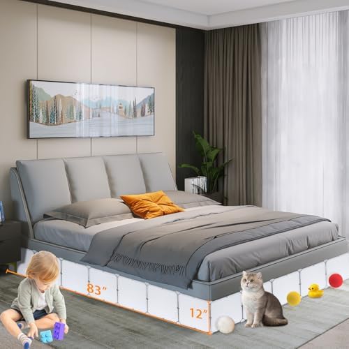 21 Pack Under Bed & Couch Blocker for Pets and Toys - 249" Length, 11.8" Height for One Side of Queen Bed | Includes Sticky Tape, Connectors & Zip Ties - White - Image 6