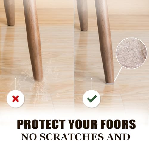 Felt Furniture Pads for Hardwood Floors -Yelanon Felt Pads for Chair Legs - Image 2