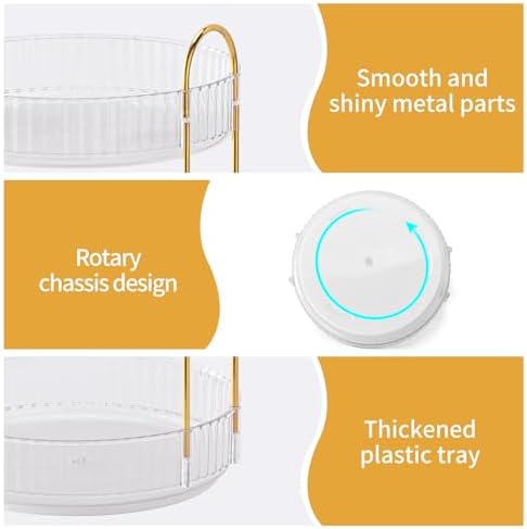 360° Rotating Makeup Organizer, Large Capacity Skincare & Cosmetics Storage - Image 6