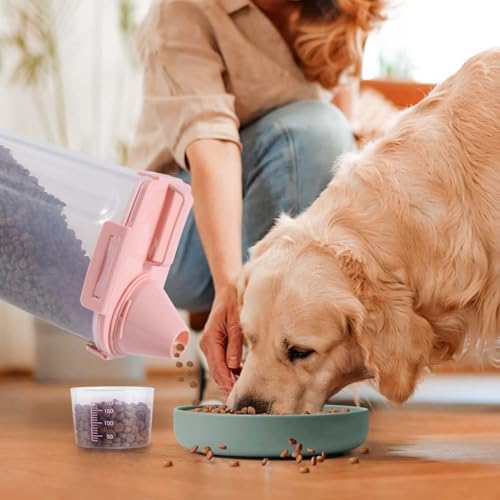 SenseYo Pet Food Storage Container Bin 2.5 lb Portable BPA Free Cat Dog Food Storage Container Dispenser with Measuring Cup and Seal Buckle for Small Animal Kibble Bird Seed Oatmeal Rice Flour - Image 7