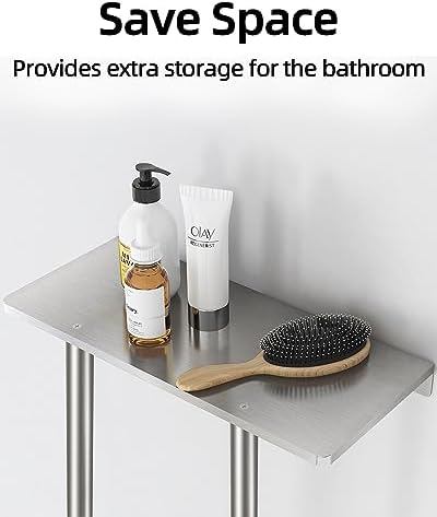 STWWO Bathroom Towel Storage for Bathroom, Wall Towel Rack for Rolled Towels, 30 inch Towel Holder Wall Mounted with Metal Shelf Can Holds 6 Large Towels, Brushed Nickel - Image 2