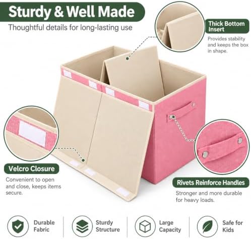Large Toy Box Chest Storage with Flip-Top Lid, Kids Toy Storage Bin Boxes - Image 3