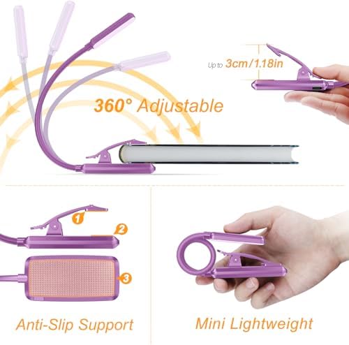 Gritin 9 LED Rechargeable Book Light for Reading in Bed - Image 5