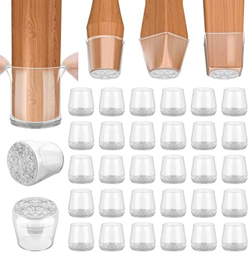 BALEINE 32PCS Silicone Chair Leg Floor Protectors for Hardwood Floors by BALEINE