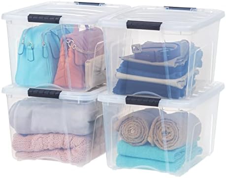 IRIS USA 4-Pack 40 Quart Storage Bins with Lids, Clear by Unknown