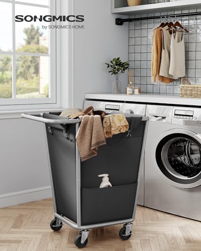 SONGMICS 1-Section Laundry Basket with Wheels, 34.3 Gallons (130 L) Hamper - Image 2