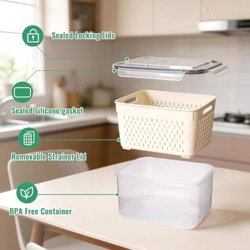 5 PCS Fruit Storage Containers for Fridge Food Storage Containers - Image 5