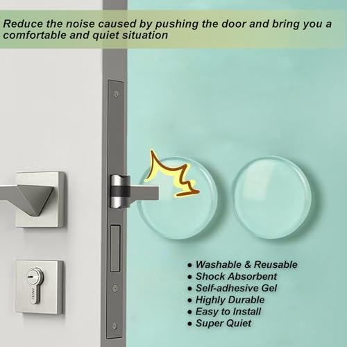 Bovinde Door Stopper Wall Protector,Bumper Knobs 6 PCS(Round Clearly) - Image 2