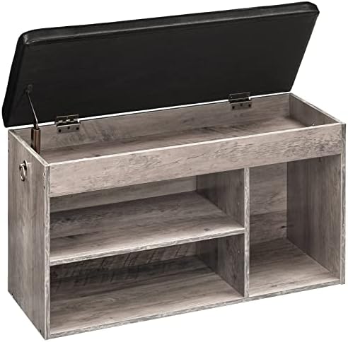 HOOBRO Shoe Storage Bench with Cushion, 32.3" Entryway Bench by HOOBRO